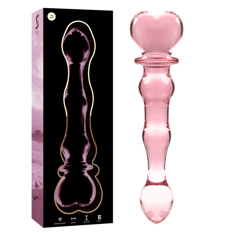 NEBULA SERIES BY IBIZA - MODELO 21 DILDO VIDRO BOROSILICADO 20,5 X 3,5 CM ROSA