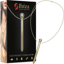 IBIZA - ESTIMULADOR DE BOLSO CLITÓRICO COLAR CARREGADOR USB 12 MODOS DE VIBRAO DOURADO 12,2 X 1,6