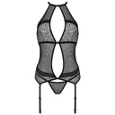 PASSION - SATARA CORSET LINHA ERÓTICA PRETO S/M