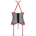 PASSION - SATARA CORSET LINHA ERÓTICA VERMELHO S/M