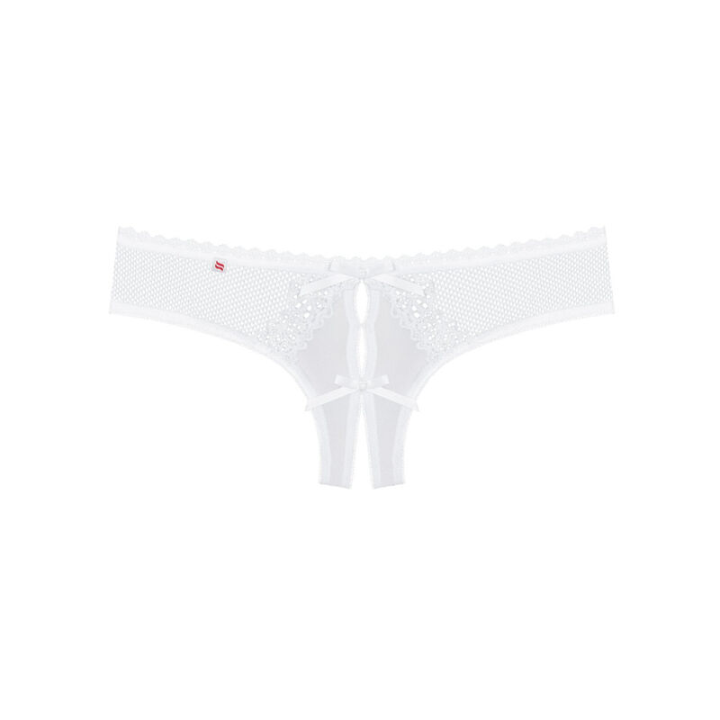 OBSESSIVE - TANGA ALABASTRA CROTCHLESS BRANCA S/M