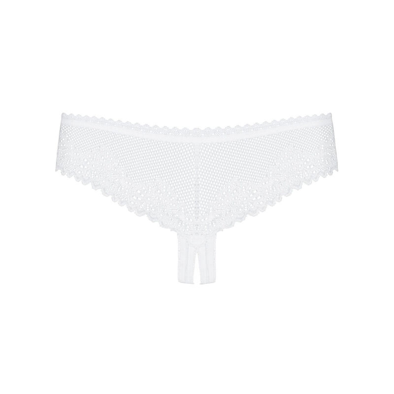 OBSESSIVE - TANGA ALABASTRA CROTCHLESS BRANCA S/M