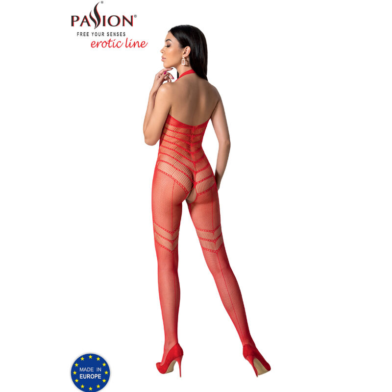 PASSION - BS100 BODYSTOCKING VERMELHO TAMANHO ÚNICO