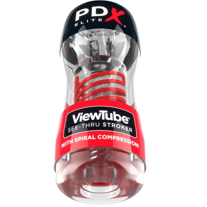 PDX ELITE - STROKER VIEWTUBE 2 COMPRESSO ESPIRAL TRANSPARENTE