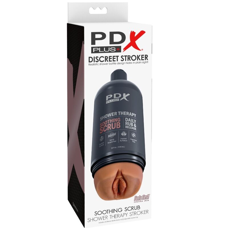 PDX PLUS - STROKER MASTURBATOR DISCREET GARRAFA DESIGN CALMANTE SCRUB CANDY SHAMPOO