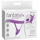 FANTASY FOR HER - ARNÊS DE BORBOLETA VIBRANTE RECARREGÁVEL E CONTROLE REMOTO ROXO