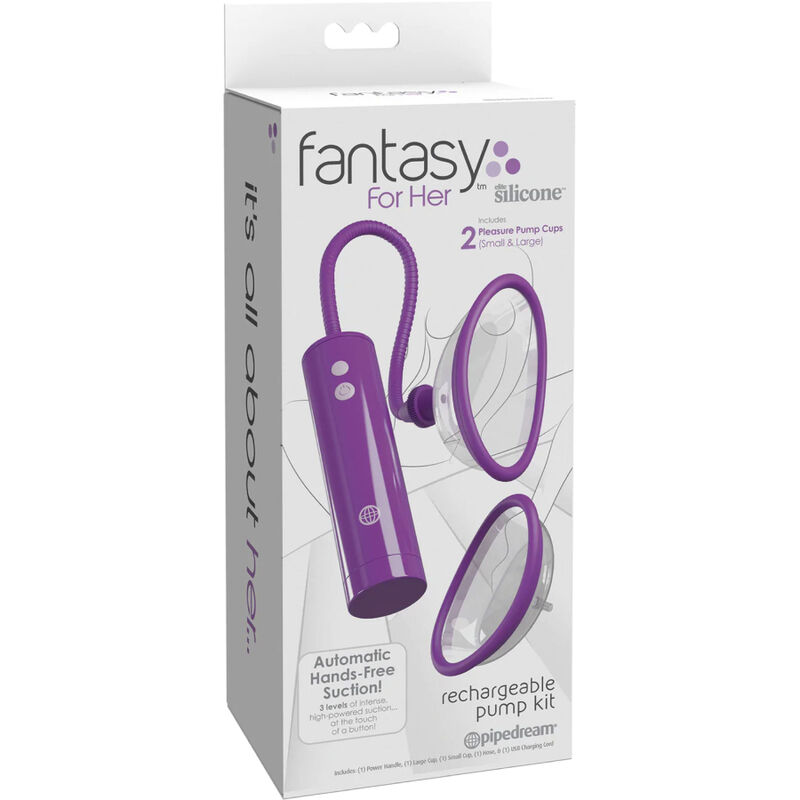 FANTASY FOR HER - KIT DE BOMBA DE ASPIRAÇÃO DE CLITÓRIS RECARREGÁVEL TAMANHO S/L