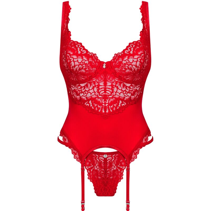 OBSESSIVE - CORSET AMOR CHERRIS E TANGA S/M