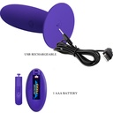 PRETTY LOVE - JUVENTUDE PLUG VIBRADOR ANAL CONTROLE REMOTO VIOLETA