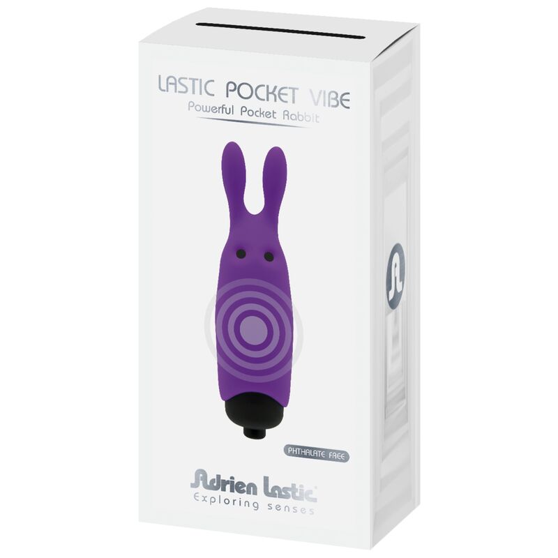 ADRIEN LASTIC - VIBRADOR DE COELHO VIOLETA DE BOLSO LASTIC