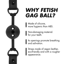 FETISH SUBMISSIVE BONDAGE - MORDAÇA DE BOLA DE SILICONE RESPIRÁVEL