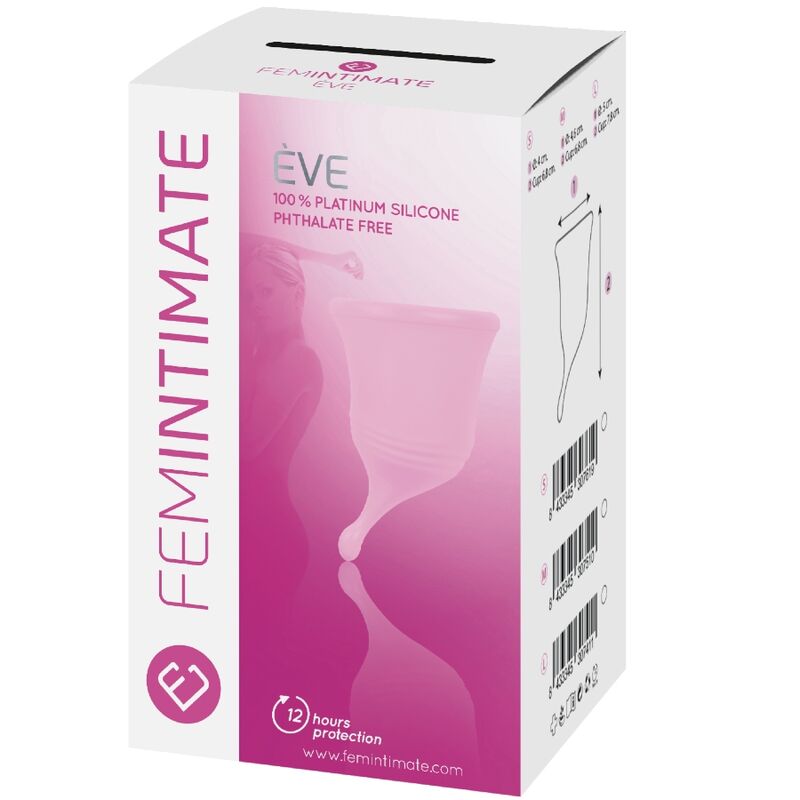 FEMINTIMATE - EVE NOVO COPO MENSTRUAL DE SILICONE TAMANHO S