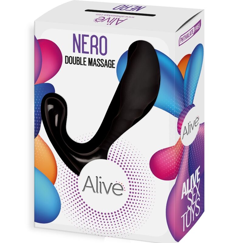 ALIVE - NERO DUPLO MASSAGER ANAL E PROSTÁTICO