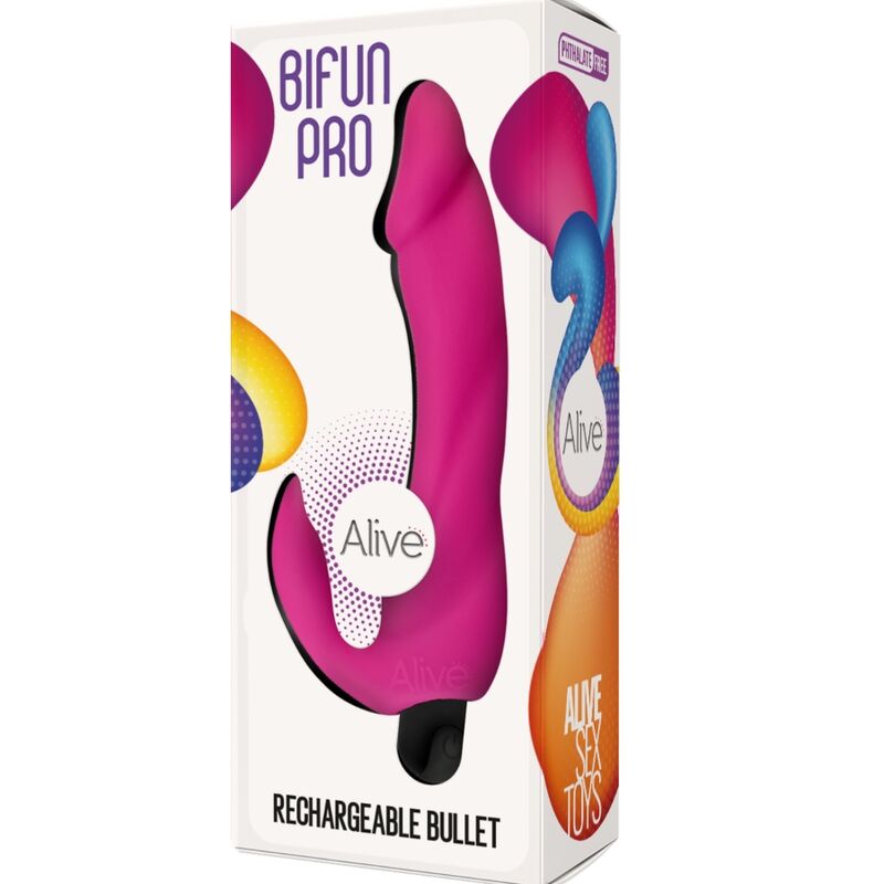 ALIVE - DILDO VIBRADOR BIFUN PRO ROSA 14,9 CM