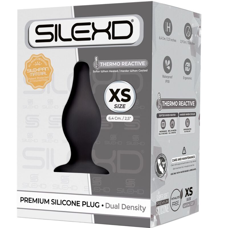 SILEXD - MODELO 2 PLUG ANAL PREMIUM SILEXPAN SILICONE PREMIUM TERMOREATIVO TAMANHO XS