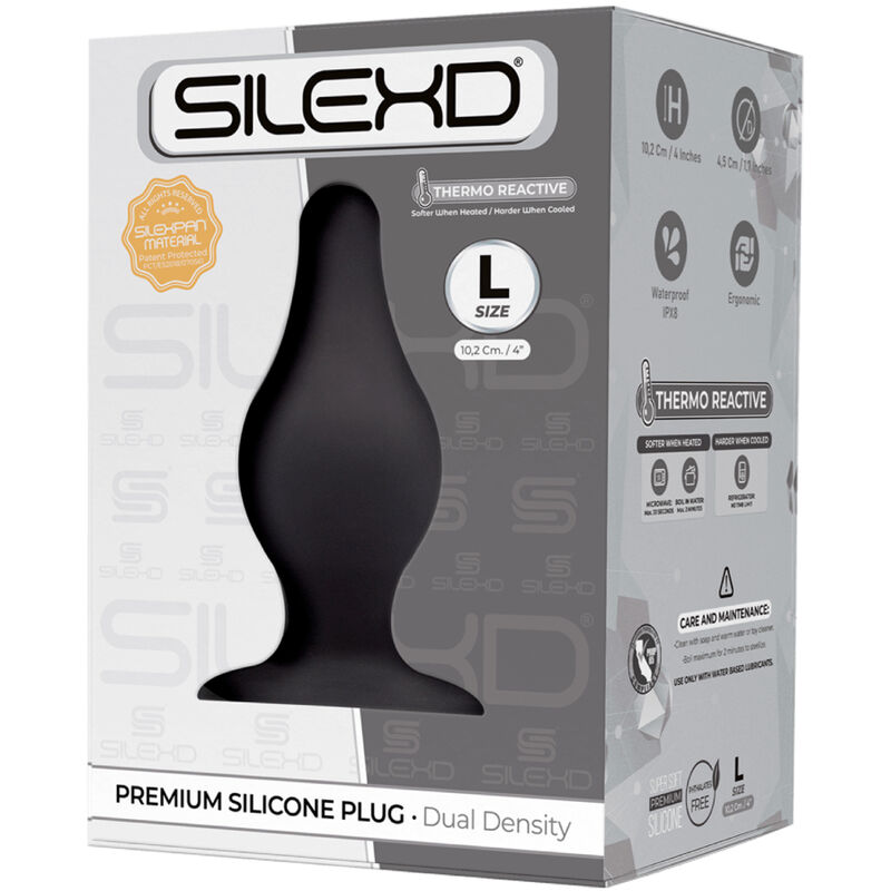 SILEXD - MODELO 2 PLUG ANAL PREMIUM SILEXPAN SILICONE PREMIUM TERMOREATIVO TAMANHO L