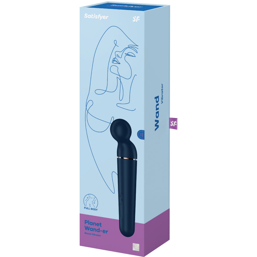 SATISFYER - MASSAGER VIBRADOR PLANET WAND-ER AZUL