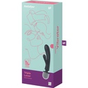 SATISFYER - TRIPLE LOVER RABBIT VIBRADOR MASSAGER CINZA