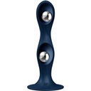 SATISFYER - DILDO DOUBLE BALL-R SILICONE AZUL