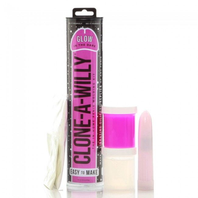 CLONE A WILLY - CLONE GLOW NO KIT VIBRATÓRIO ROSA ESCURO