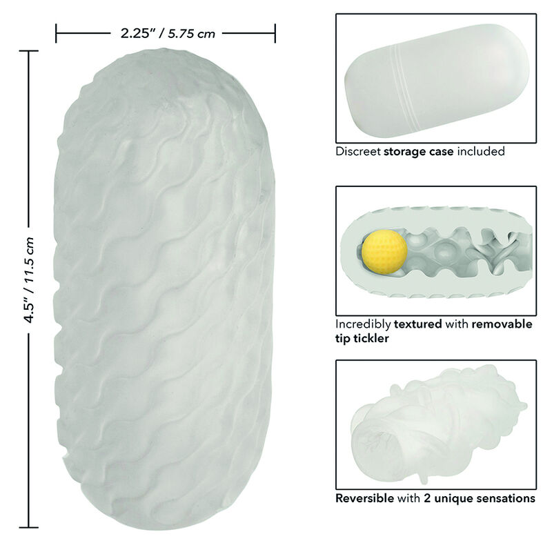 CALIFORNIA EXOTICS - BOUNDLESS REVERSÍVEL SQUISHY BALL STROKE CINZA