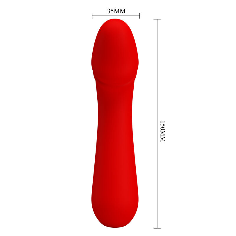 PRETTY LOVE - VIBRADOR RECARREGVEL CETUS VERMELHO