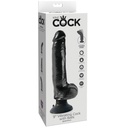 KING COCK - DILDO VIBRANTE COM TESTÍCULOS 23 CM PRETO