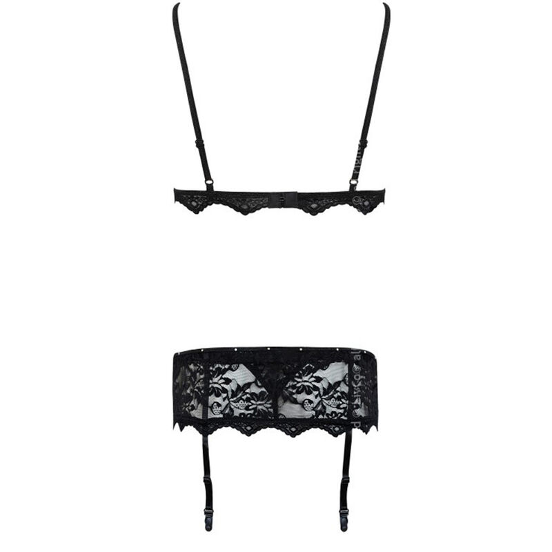 LIVCO CORSETTI FASHION - BELITA LC 90231 SUTI + CALA + CINTA LIGA PRETO L/XL