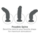 KING COCK - DILDO VIBRANTE COM TESTÍCULOS 25.5 CM COR NATURAL