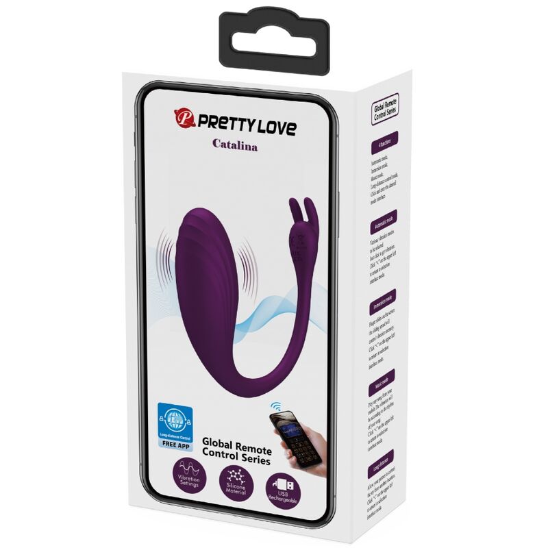 PRETTY LOVE - CATALINA VIBRADOR APP CONTROLE REMOTO ROXO