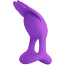 PRETTY LOVE - ANEL PARA PÊNIS VIBRANTE 7 VIBRAÕES SILICONE ROXO