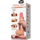 PRETTY LOVE - SÉRIE SLIDING SKIN DILDO REALÍSTICO COM VENTOSA DESLIZANTE PELE 19,4 CM