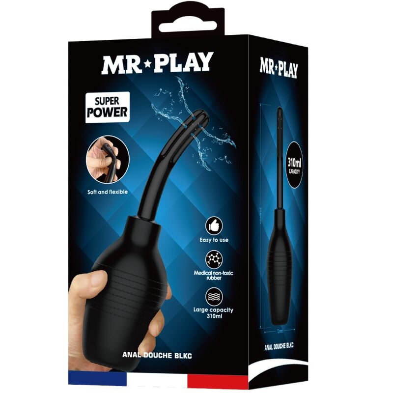 MR PLAY - PLUGUE ANAL DE CONTROLE REMOTO VIBRADOR PODEROSO PRETO