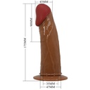 PRETTY LOVE - CUECAS DE ARNÊS STARKS DILDO VIBRAO MULTI-VELOCIDADE 17,5 CM CASTANHO CLARO