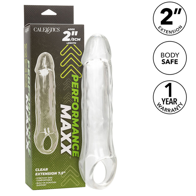 CALIFORNIA EXOTICS - PERFORMANCE MAXX CLEAR EXTENSION 7,5 TRANSPARENTE