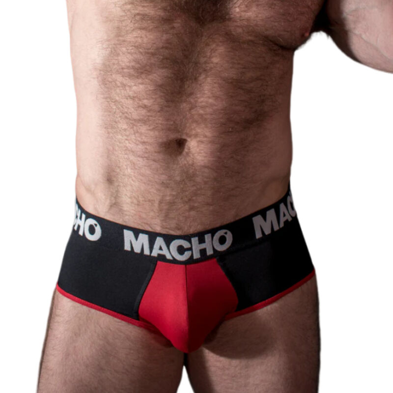 MACHO - MS26N SLIP PRETO/VERMELHO M