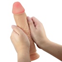 PRETTY LOVE - SÉRIE SLIDING SKIN DILDO REALÍSTICO COM VENTOSA DESLIZANTE PELE CARNE 23,4 CM