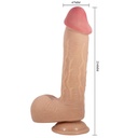 PRETTY LOVE - SÉRIE SLIDING SKIN DILDO REALÍSTICO COM VENTOSA DESLIZANTE PELE CARNE 23,4 CM