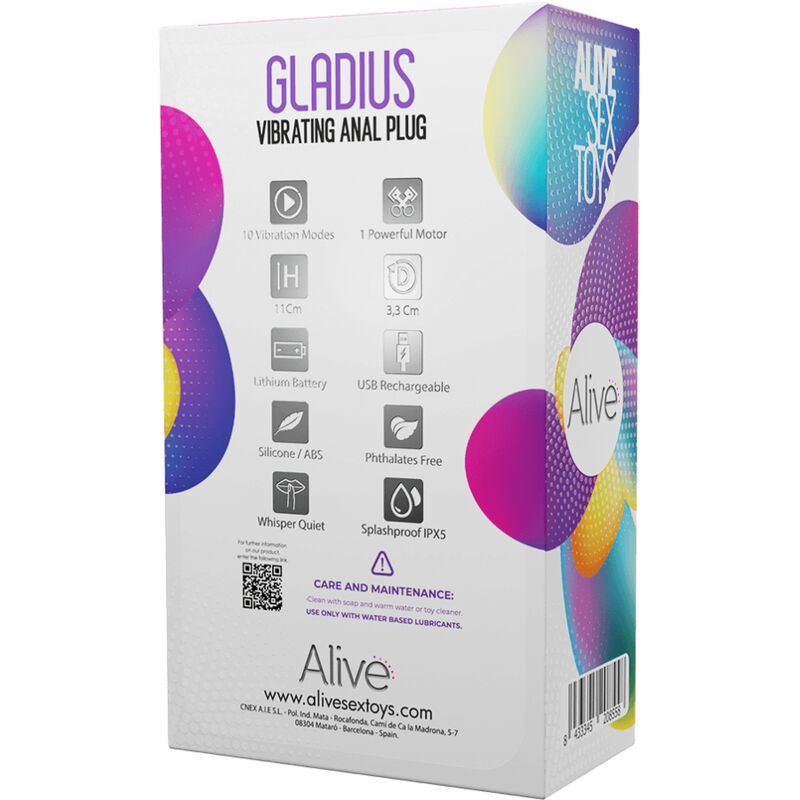 ALIVE - PLUG VIBRADOR ANAL GLADIUS