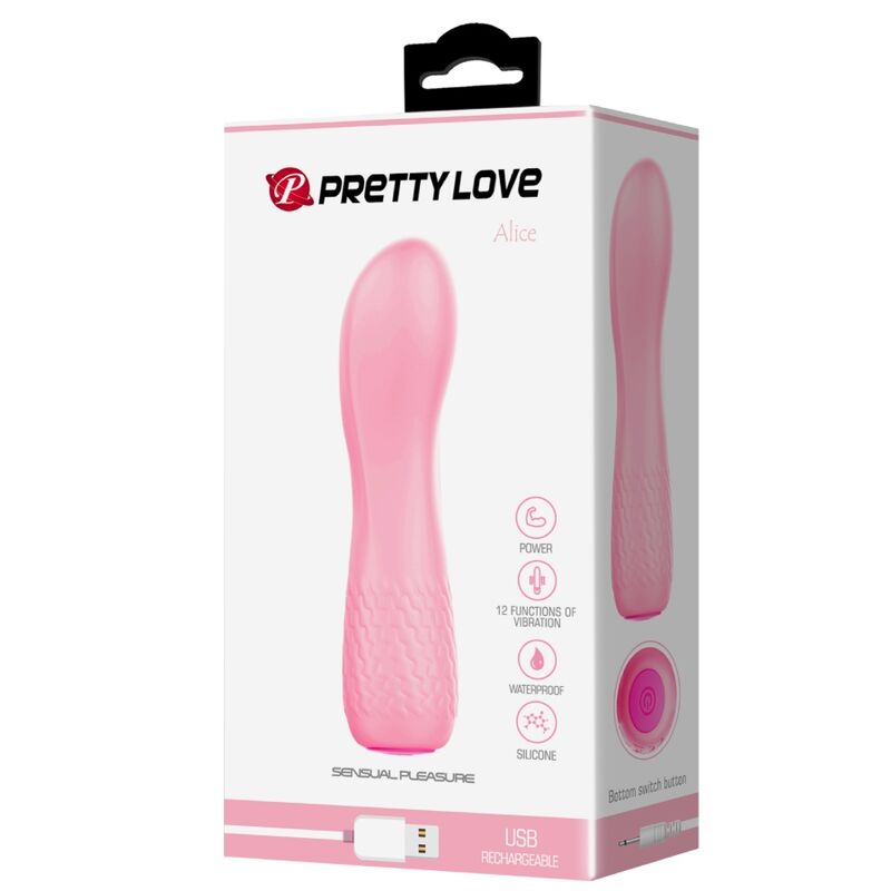 PRETTY LOVE - VIBRADOR RECARREGVEL ALICE PINK