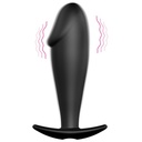 PRETTY LOVE - SILICONE ANAL PLUG FORMA DE PÊNIS E 12 MODOS DE VIBRAO PRETO