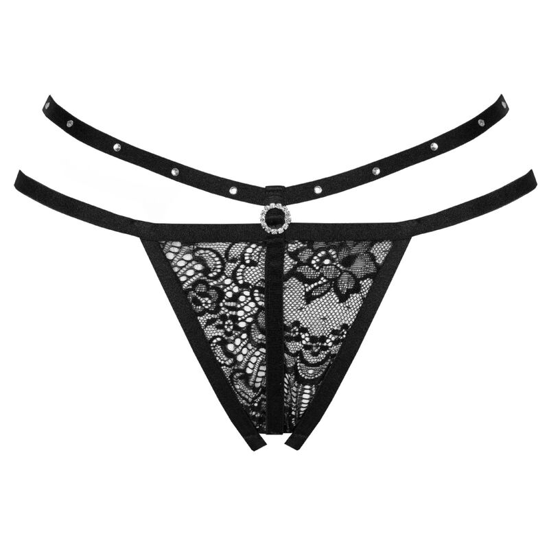 LIVCO CORSETTI FASHION - NOMADE TANGA SEM CROTCHLESS PRETO