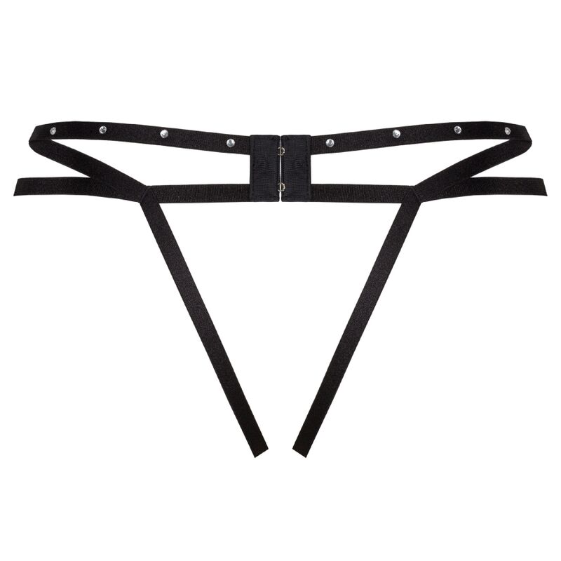 LIVCO CORSETTI FASHION - NOMADE TANGA SEM CROTCHLESS PRETO