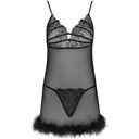 LIVCO CORSETTI FASHION - CONJUNTO ZERUNAM BABYDOLL + TANGA PRETA