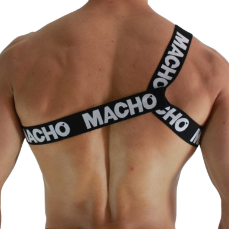 MACHO - ARNÊS ROMANO BRANCO S/M