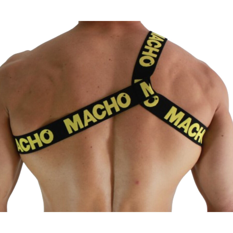 MACHO - ARNÊS ROMANO AMARELO S/M