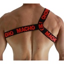 MACHO - ARNÊS ROMANO VERMELHO S/M