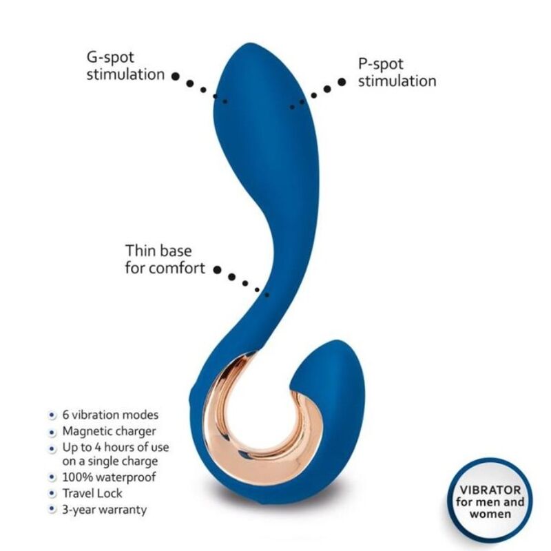 G-VIBE - VIBRADOR GPOP 2 G E P PONTO AZUL ÍNDIGO