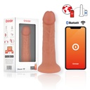 ONINDER - DILDO VIBRADOR BOGOTÁ MÉDIO 9 VELOCIDADES NATURAL 22 CM -O- 4,5 CM - APLICATIVO GRATUITO