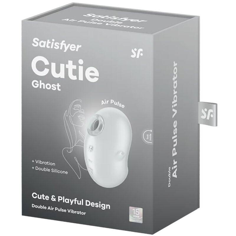 SATISFYER - VIBRADOR CUTIE GHOST LAY-ON BRANCO